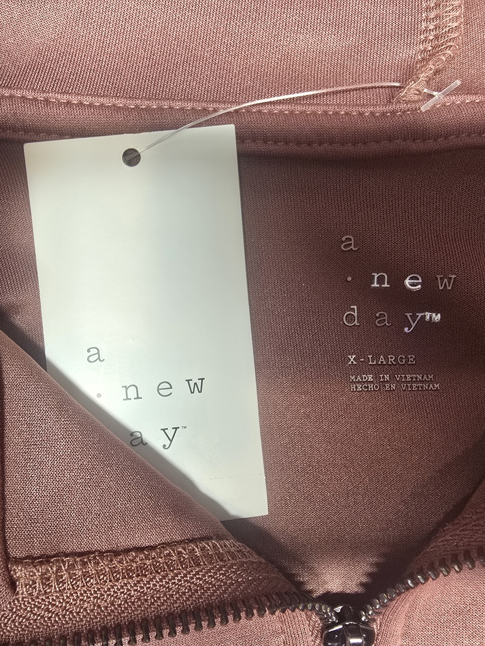 a.new.day Mauve Zip-Up Sweatshirt - X-Large